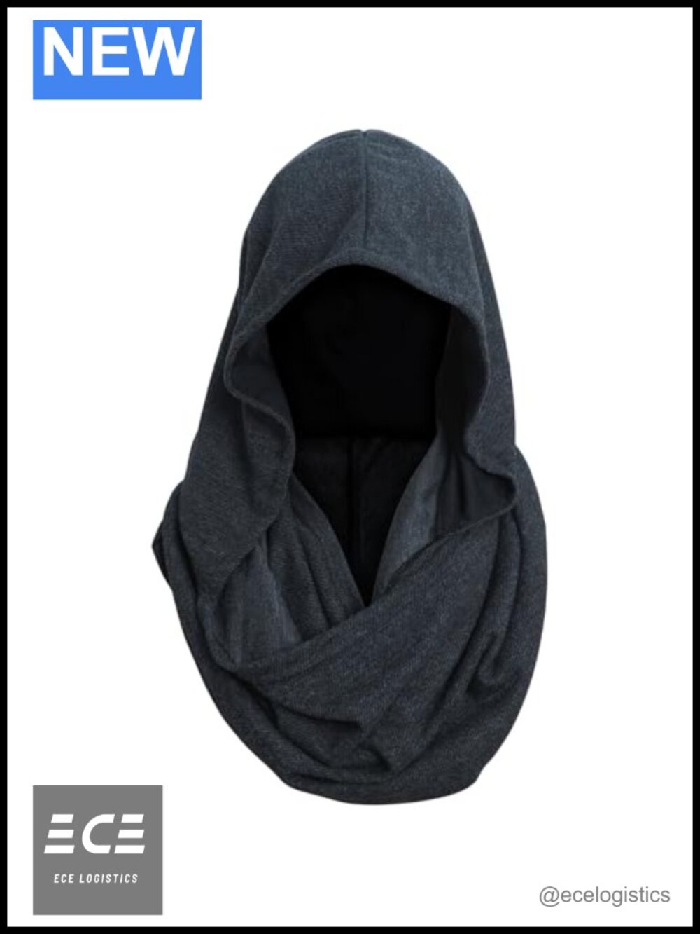 Winter Gothic Hooded Scarf Cotton Medieval Cowl Neck Warmer